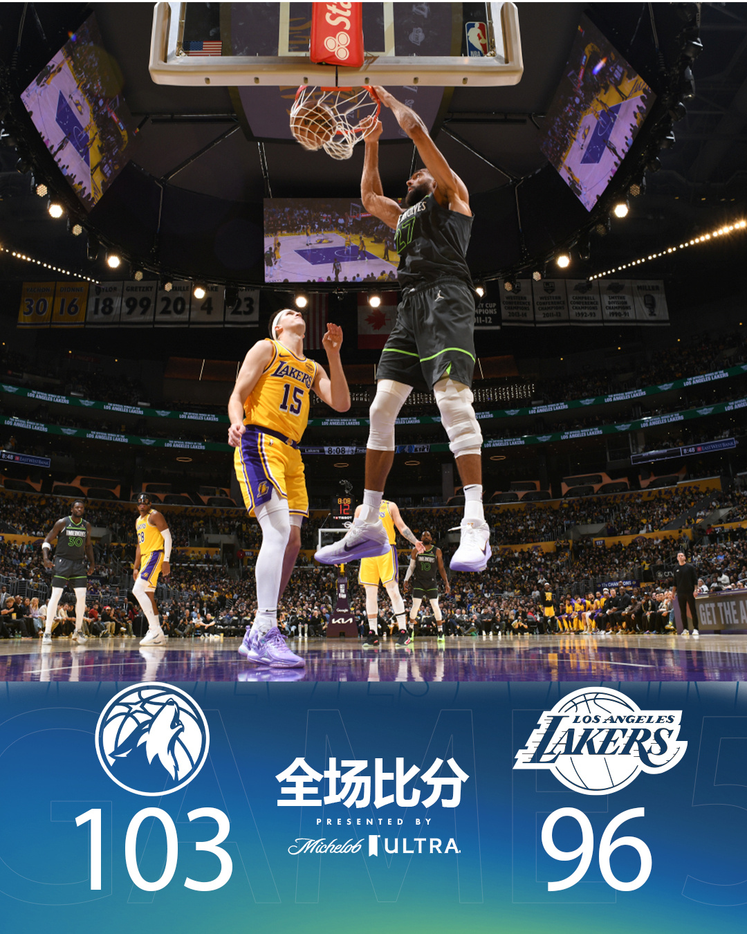 湖人队大胜雄鹿保持不败记录的简单介绍